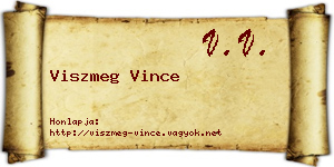 Viszmeg Vince névjegykártya